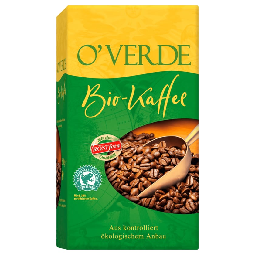 O'verde Bio Kaffee gemahlen 500g